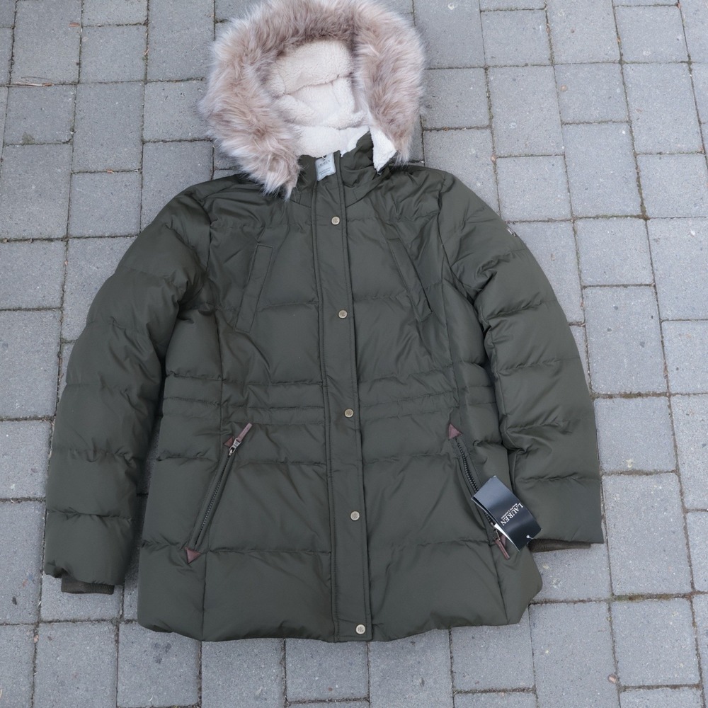 New With Tags RALPH LAUREN Coat Womens Large Down Puffer Parka Hooded Jacket